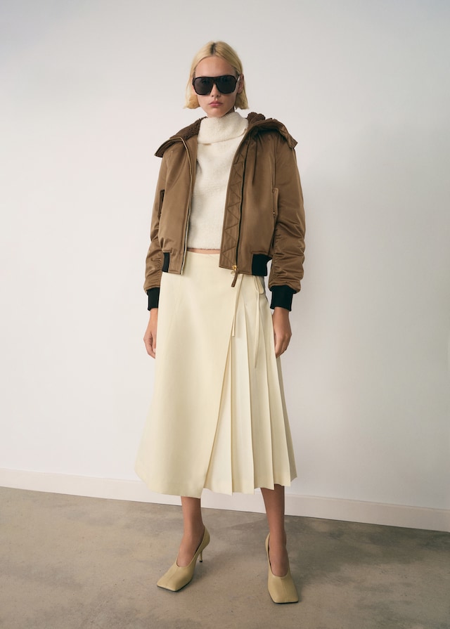 Mango Bomberjacke mit Shearling-Innenfutter Riesige Rabatte