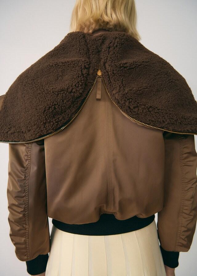 Mango Bomberjacke mit Shearling-Innenfutter Riesige Rabatte