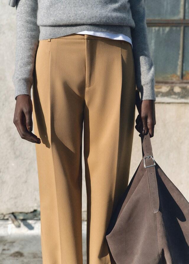 Mango Gerade Bundfaltenhose