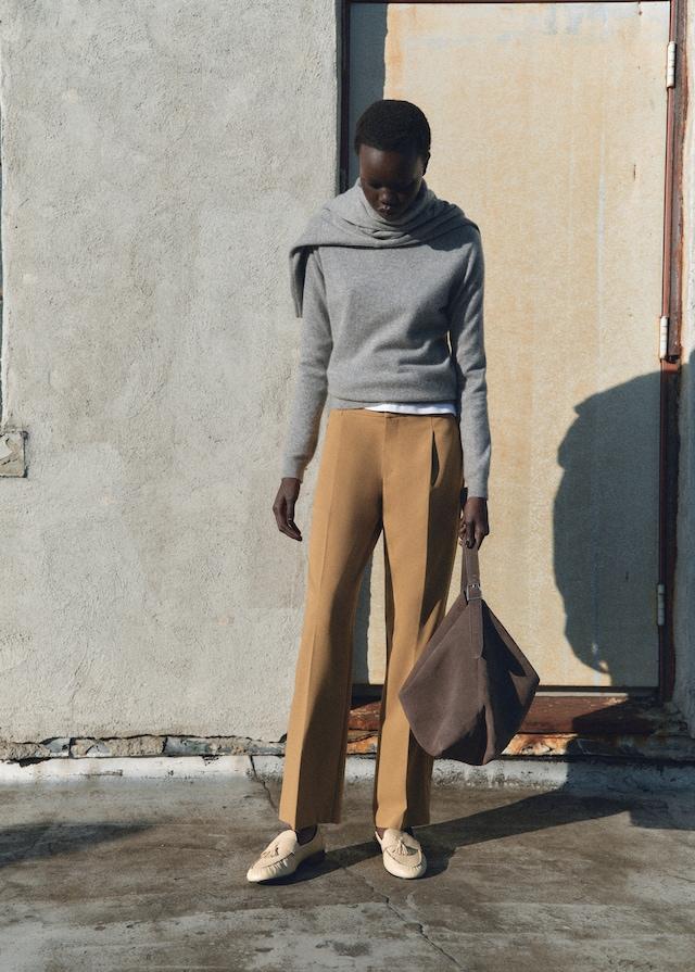 Mango Gerade Bundfaltenhose Kostenloser Versand international