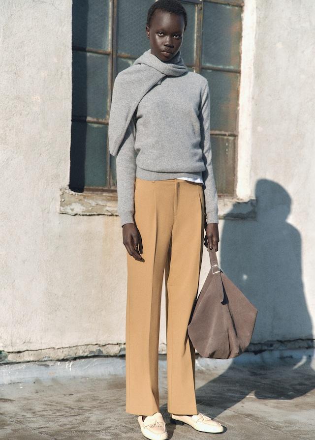 Mango Gerade Bundfaltenhose Kostenloser Versand international