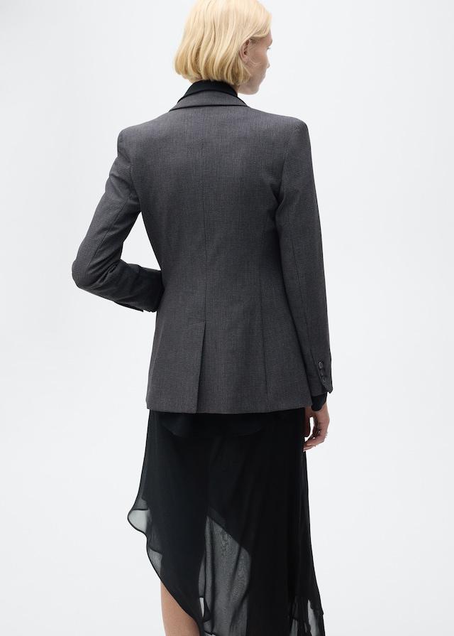 Mango Gerader Blazer mit Mikro-Hahnentrittmuster Hotsell