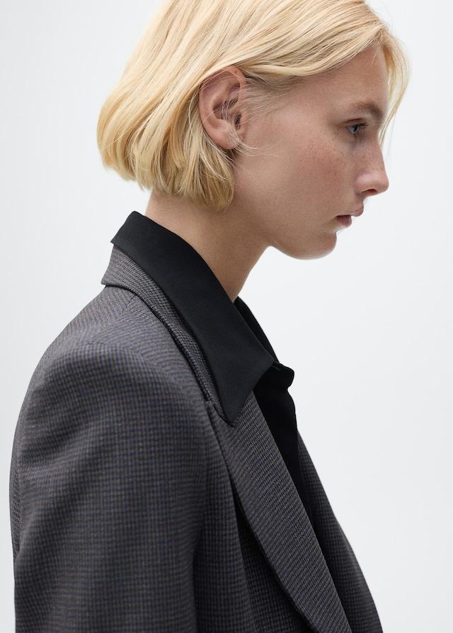 Mango Gerader Blazer mit Mikro-Hahnentrittmuster Hotsell
