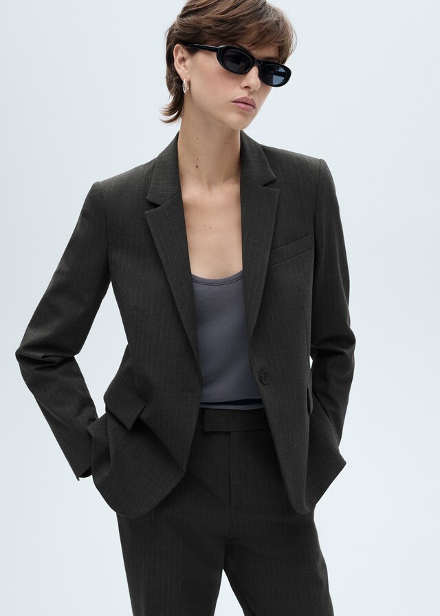 Mango Anzugjacke mit Nadelstreifen