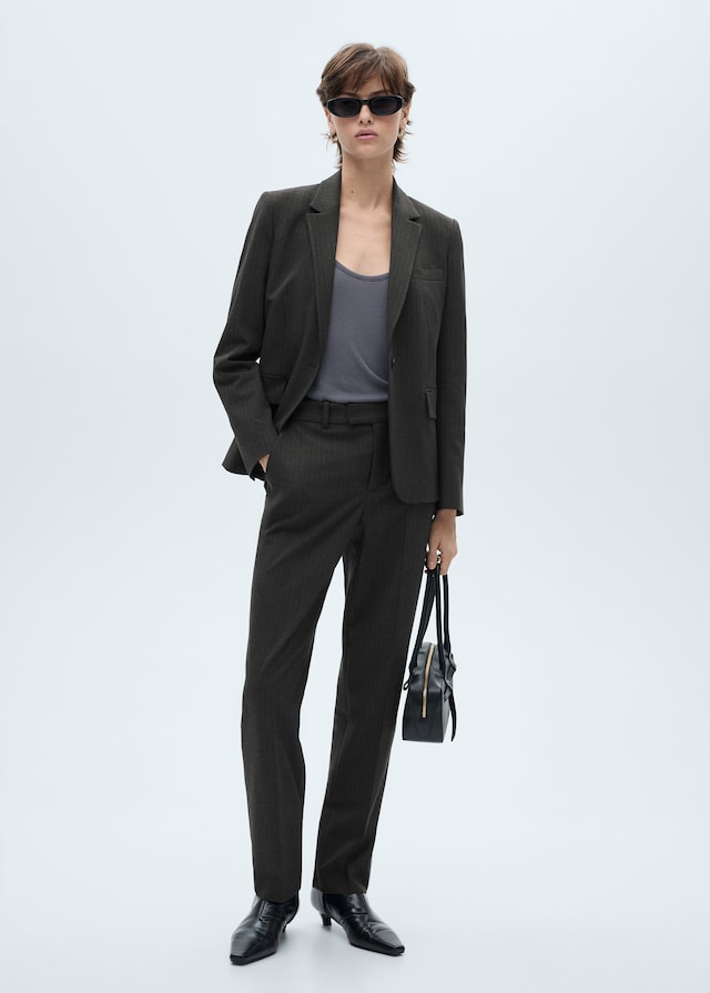Mango Anzugjacke mit Nadelstreifen im Angebot