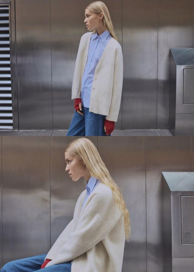 Mango Strickcardigan mit Fell-Effekt Günstiger Verkauf