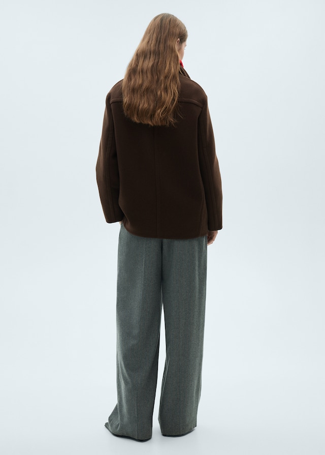 Mango Kurzer Mantel aus Schurwolle Kostenloser Versand
