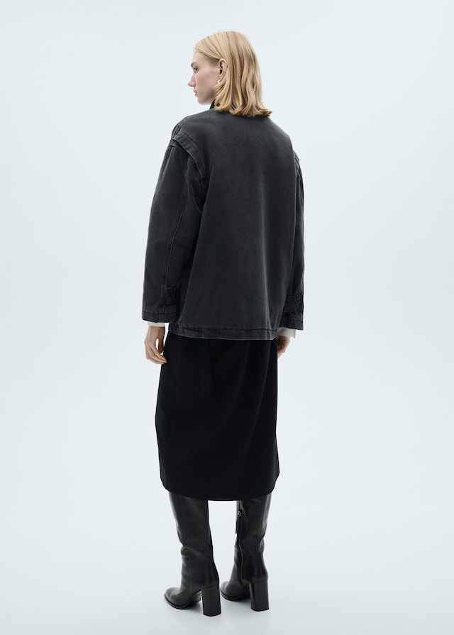 Mango Jacke mit Taschen und Cordkragen Limitierter Zeitrabatt