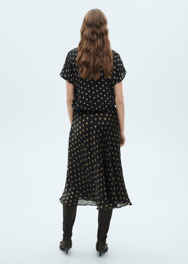 Mango Midi-Rock mit Polka Dots Fabrik Onlineshop