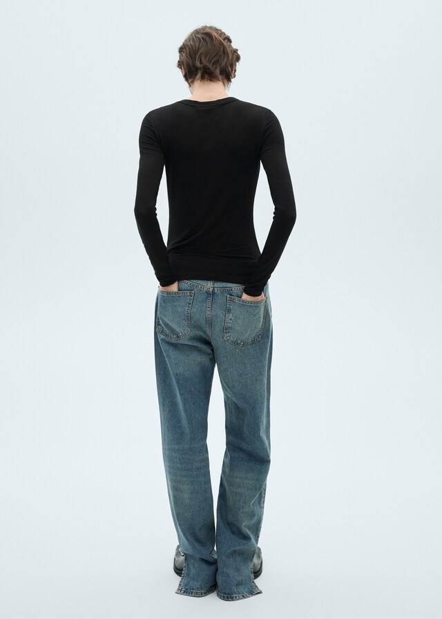 Mango Tailliertes Langarm-T-Shirt Vatertagsangebot
