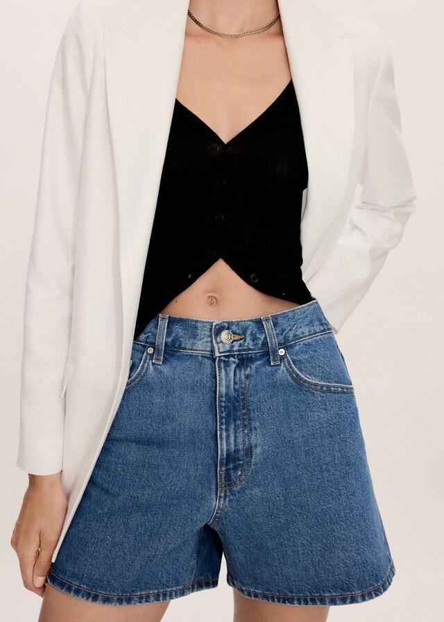 Mango Jeans-Shorts mit hoher Taille Jubiläumsangebot