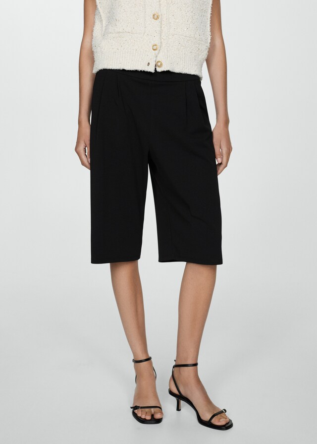 Mango Bermudashorts mit Bundfalten