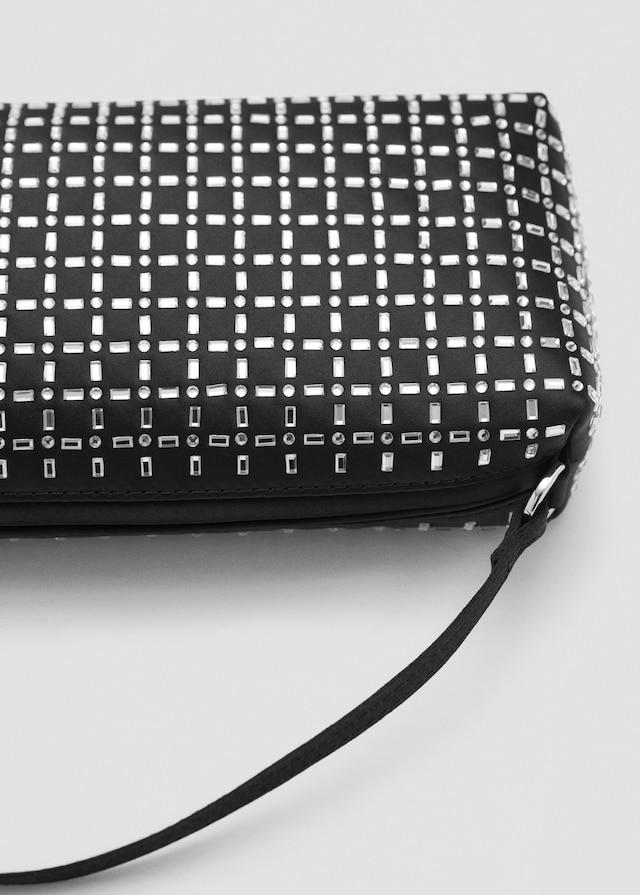 Mango Mini-Bag mit Kristallsteinverzierung VIP-Rabatte