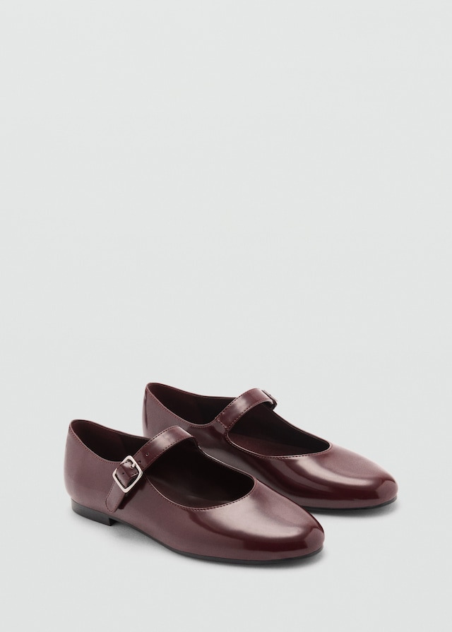 Mango Ballerinas mit Riemen in Lacklederoptik Super Sparpreis