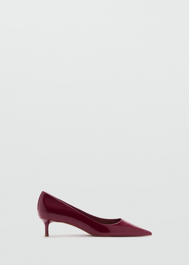 Mango Kitten-Schuh mit Lackeffekt