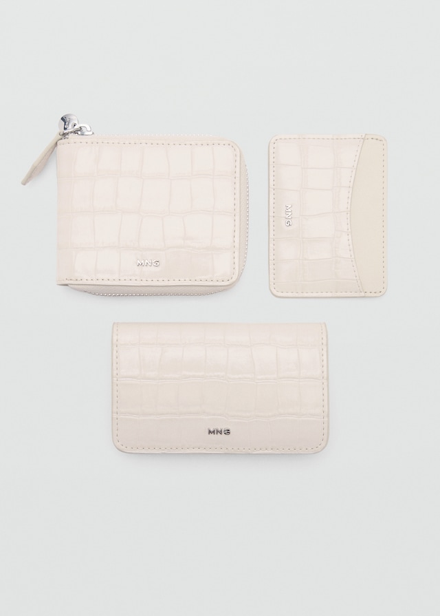 Mango Mini-Brieftasche mit Krokoleder-Effekt Letzter Tag