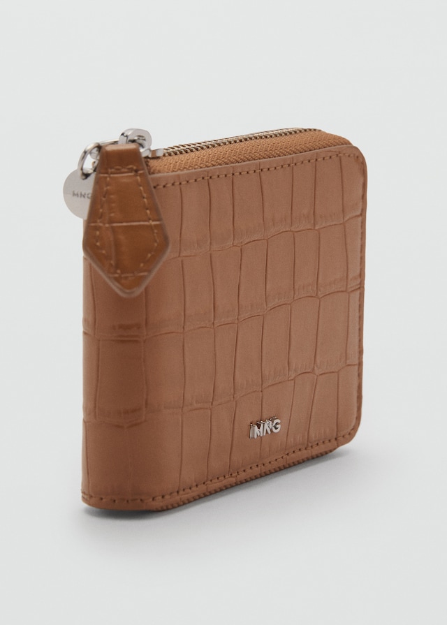 Mango Mini-Brieftasche mit Krokoleder-Effekt Bis zu 50% Rabatt