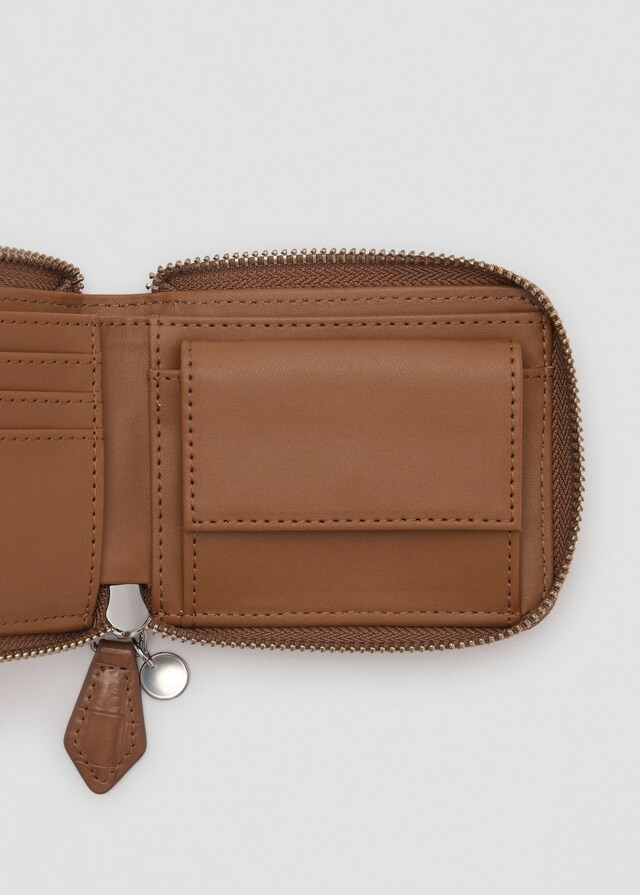 Mango Mini-Brieftasche mit Krokoleder-Effekt Bis zu 50% Rabatt