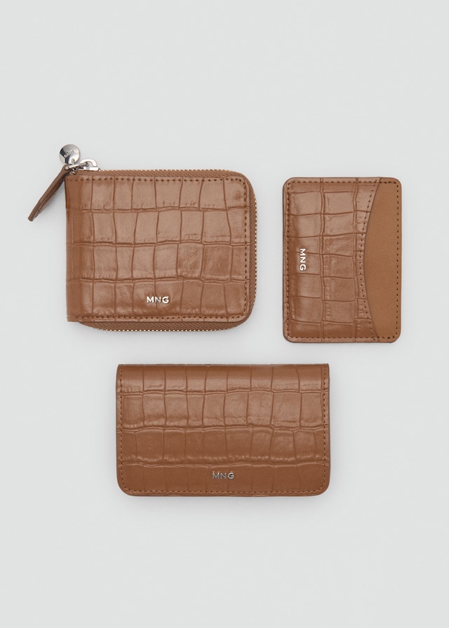 Mango Mini-Brieftasche mit Krokoleder-Effekt Bis zu 50% Rabatt