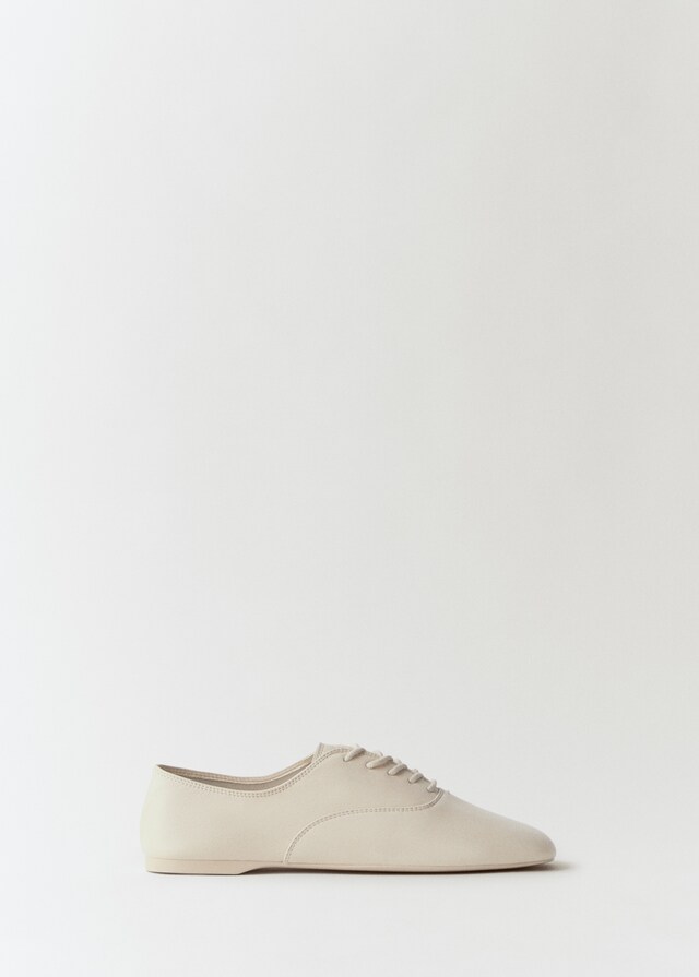 Mango Geschnürter Lederschuh Outlet
