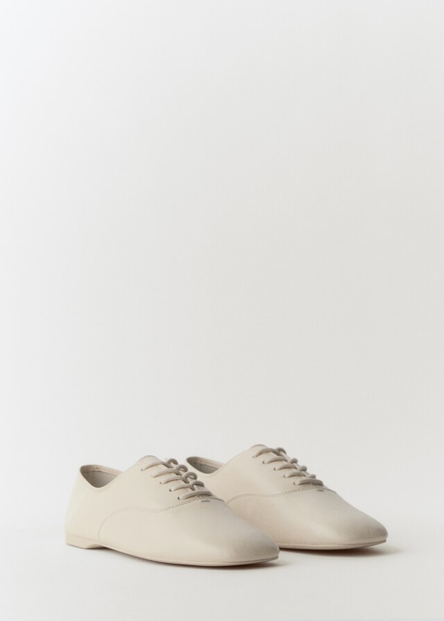 Mango Geschnürter Lederschuh Outlet