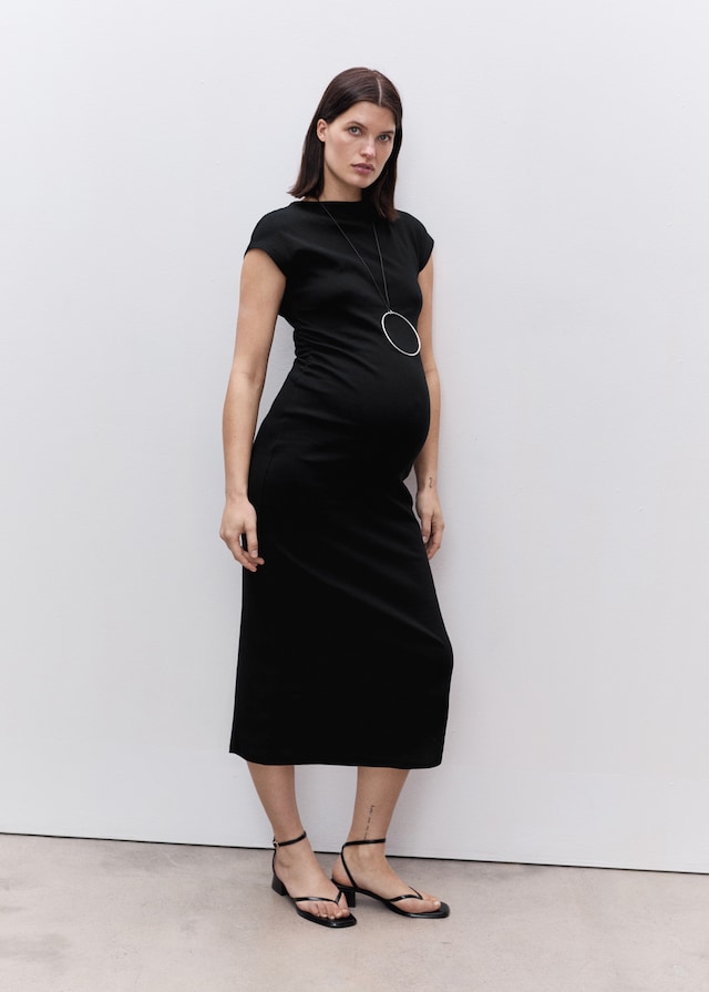 Mango Baumwollkleid mit seitlichen Raffungen Kostenloser Versand