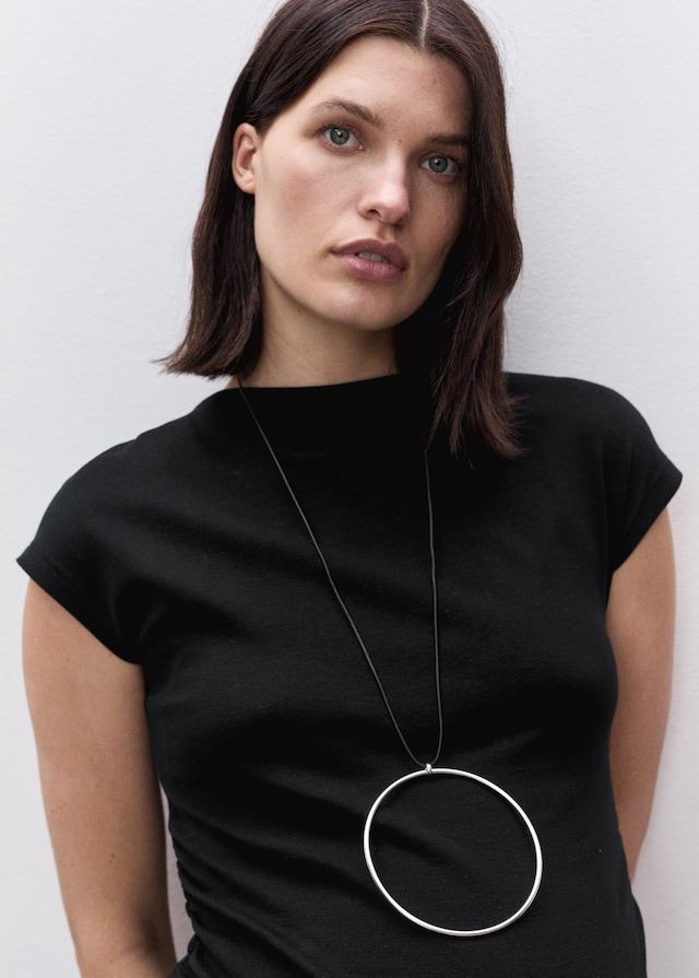 Mango Baumwollkleid mit seitlichen Raffungen Kostenloser Versand