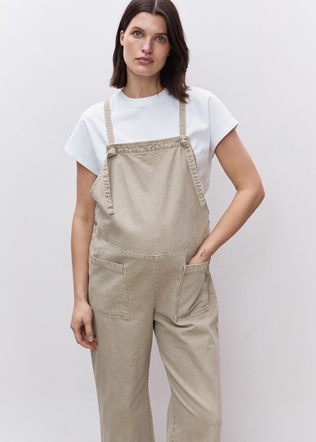Mango Umstands-Latzhose aus Jeans