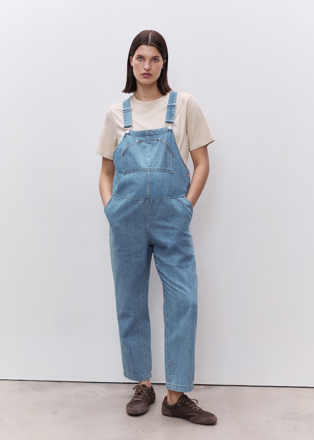 Mango Umstands-Latzhose aus Jeans Fabrikpreis