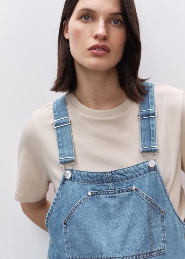 Mango Umstands-Latzhose aus Jeans Fabrikpreis