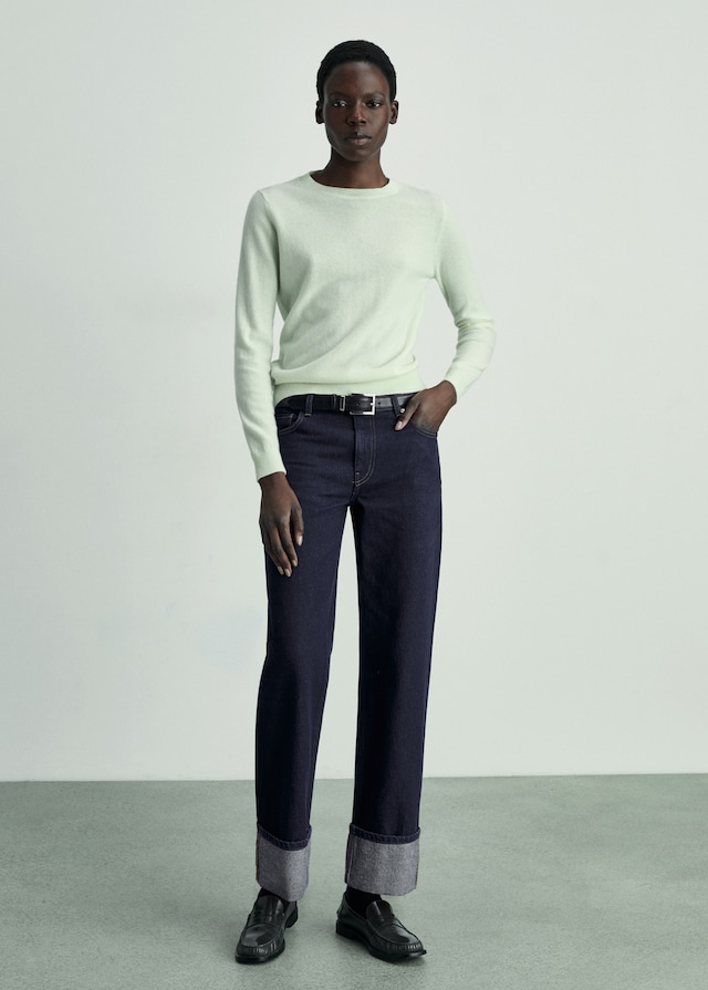 Mango Rinse-Wash-Jeans mit Umschlag Begrenztes Angebot