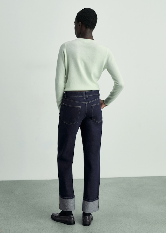 Mango Rinse-Wash-Jeans mit Umschlag Begrenztes Angebot