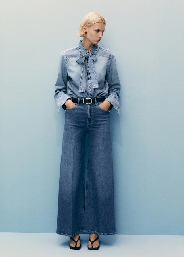 Mango Wideleg-Jeans mit hohem Bund Preisnachlass