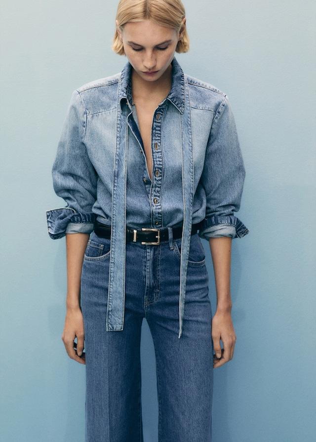 Mango Wideleg-Jeans mit hohem Bund Preisnachlass
