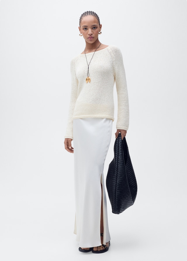 Mango Häkelpullover mit Rundhals Cyber Monday