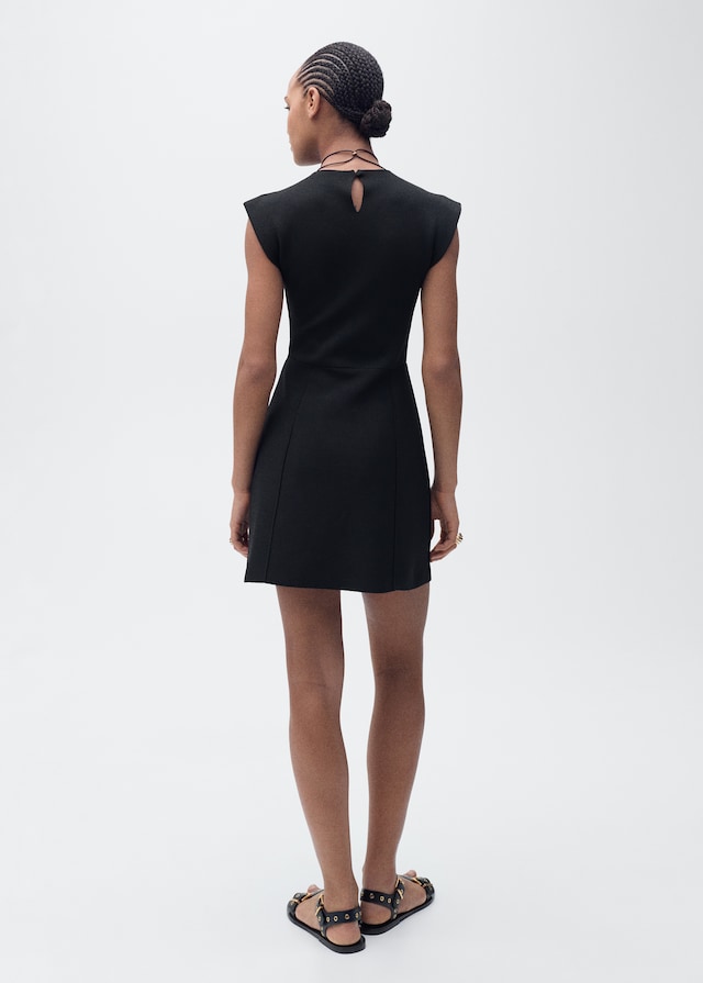 Mango Peplumkleid mit halbhohem Kragen Weihnachtsangebot