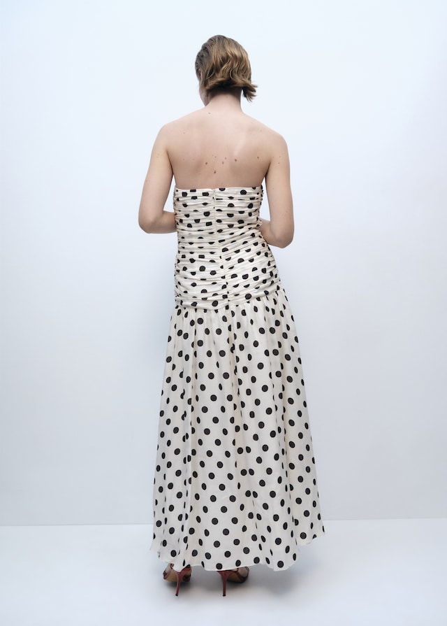 Mango Polka-Dots-Kleid mit drapiertem Oberteil Bestseller