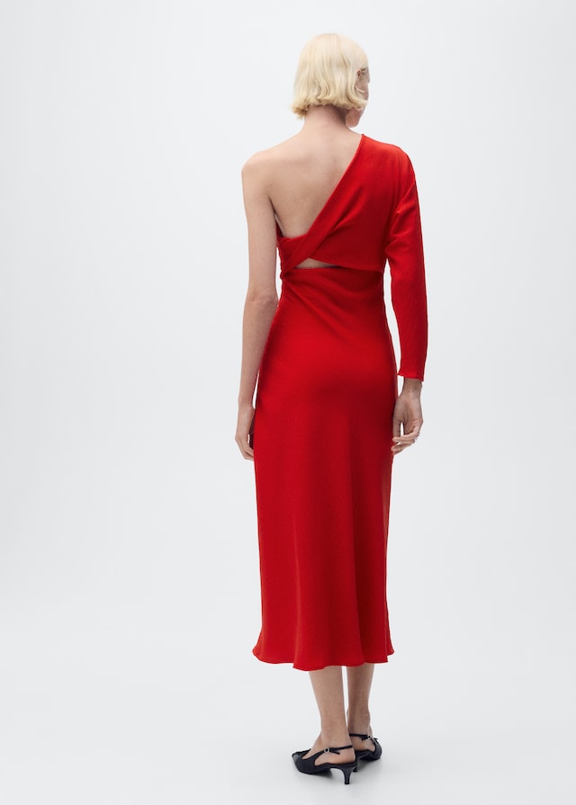Mango Drapiertes Kleid mit asymmetrischem Design Sonderangebote