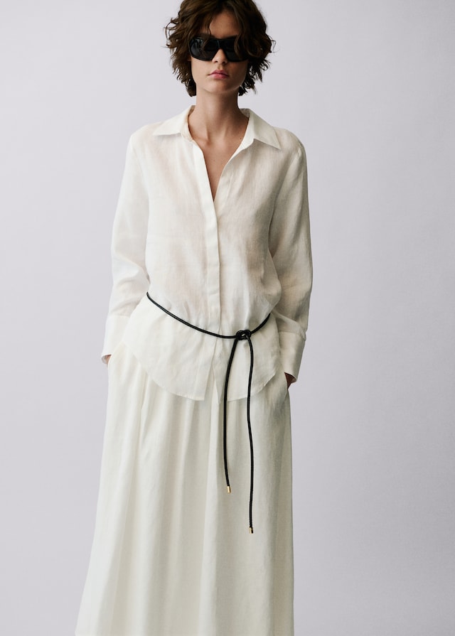 Mango Regular-Fit-Hemd aus Leinen Super Sparpreis