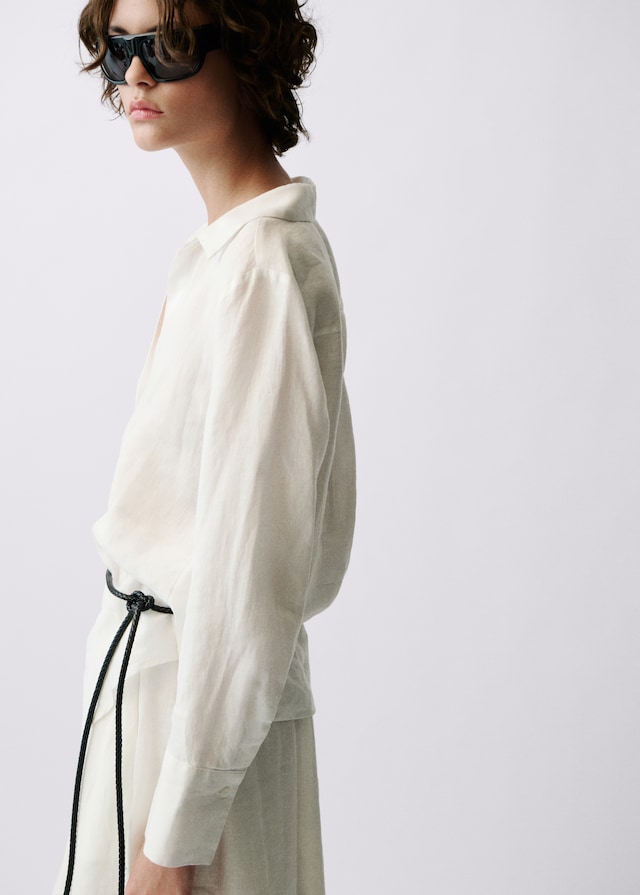 Mango Regular-Fit-Hemd aus Leinen Super Sparpreis