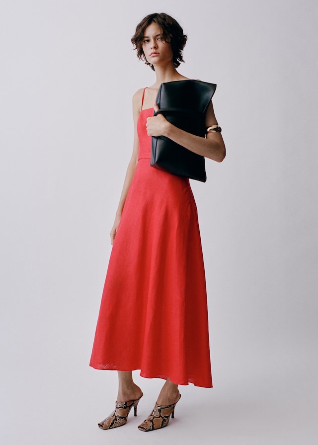Mango Leinenkleid mit Schleife Wochenangebot