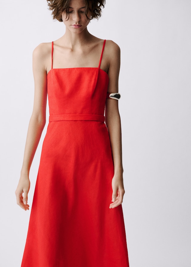 Mango Leinenkleid mit Schleife Wochenangebot