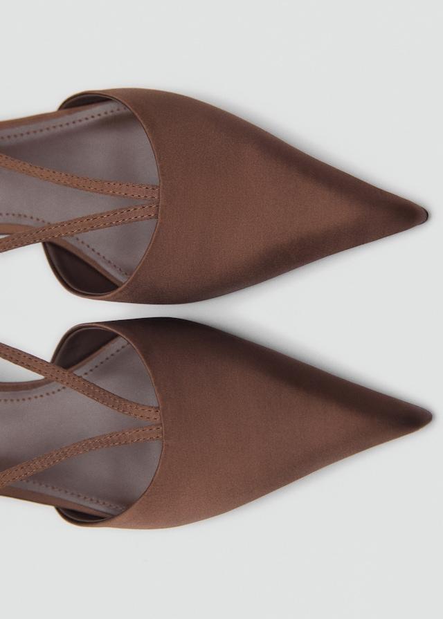 Mango Satinierte Kitten-Heels mit Riemen Letzte 3 Tage