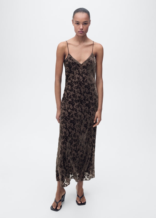 Mango Jaquard-Kleid mit Blumendessin JETZT KAUFEN