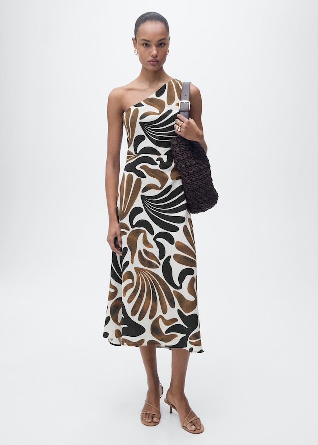 Mango Kleid mit abstraktem Blumenmuster Letzte 2 Tage