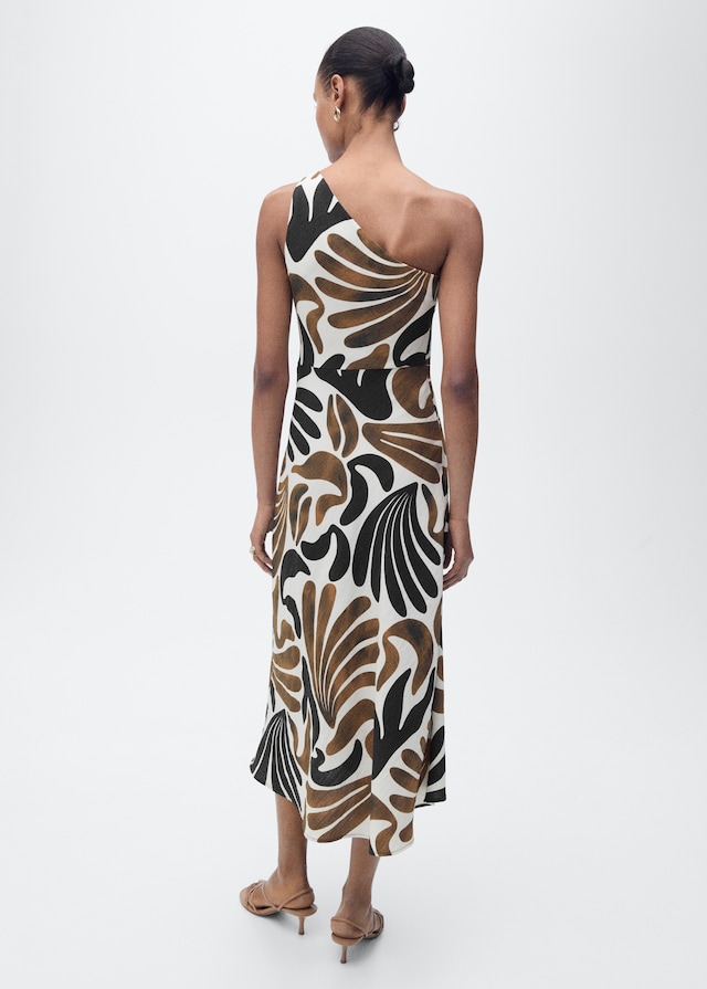 Mango Kleid mit abstraktem Blumenmuster Letzte 2 Tage