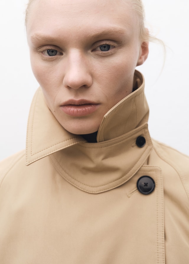 Mango Langer Oversized-Trenchcoat aus Baumwolle Discount Store für neue Produkte