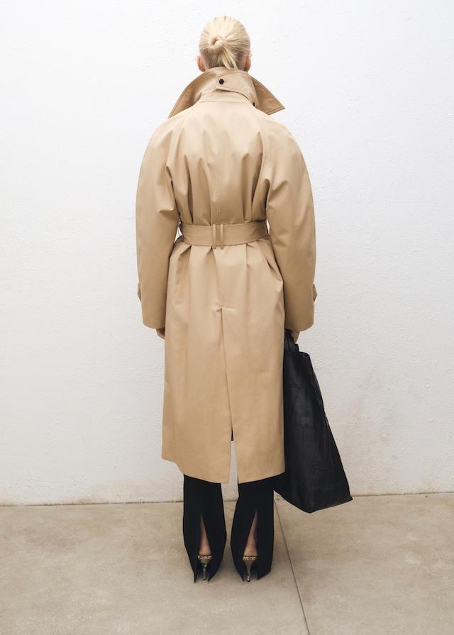 Mango Langer Oversized-Trenchcoat aus Baumwolle Riesige Rabatte