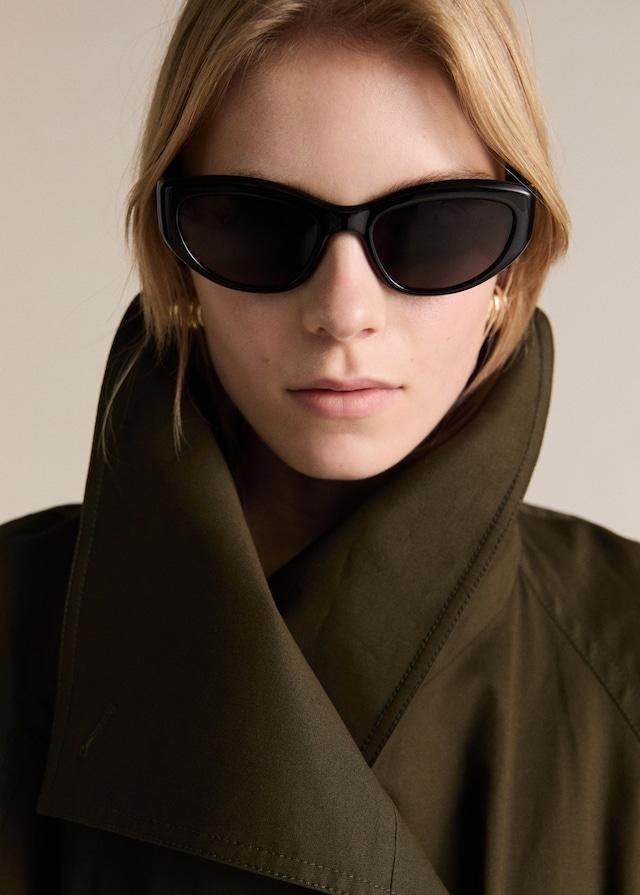 Mango Langer zweireihiger Trenchcoat Kostenloser Versand international