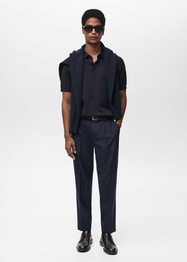Mango Feinstrick-Poloshirt aus 100 % Baumwolle Speichern exportieren